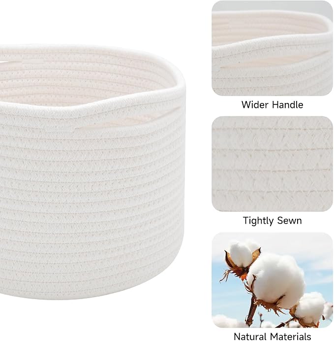 Small Basket for Organizing | Cube Shelf Closet Storage Baskets | 9.7×9.7×7.1” - Image 2