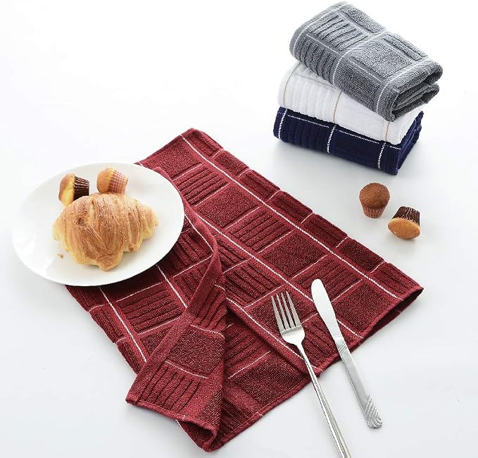 Anyi 100% Cotton Kitchen Towels, Absorbent Dish Towels - Image 7