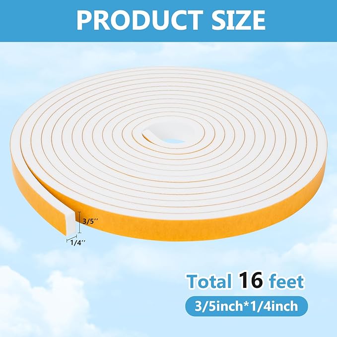 Weather Stripping Door Seal Strip, Strong Adhesive, Lightproof, Soundproof - Image 2