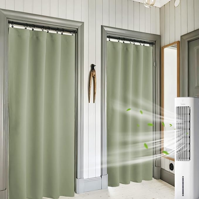 RYB HOME 84 inches Green Curtains by RYBHOME