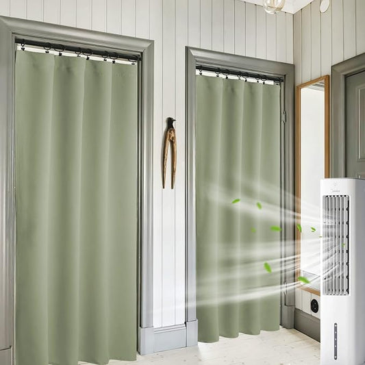 RYB HOME 84 inches Green Curtains by RYBHOME