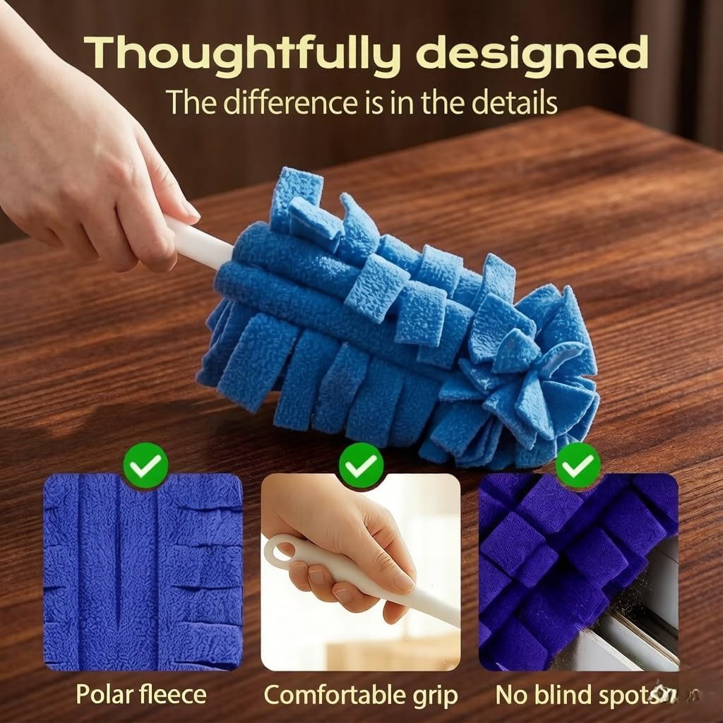 2pcs Reusable Cleaning Cloth, 2026 new 360° Strong Wool Cleaning Cloths, Capable of Being Washed Multiple Times, Multi-Purpose (Color: Blue + Yellow)