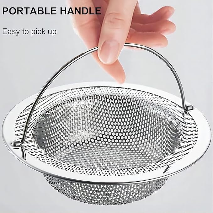 4 Pack Stainless Steel Sink Strainer Basket, Fine Mesh Drain Protector - Image 5