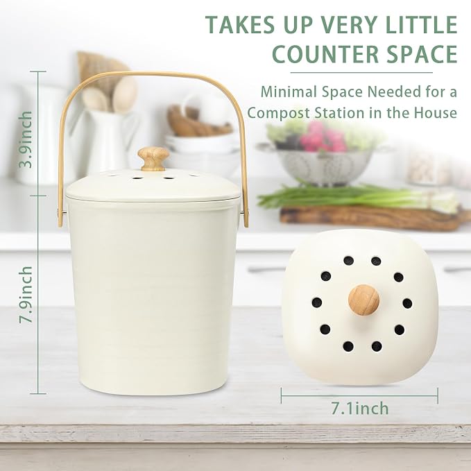 Vipush Bamboo Fiber Compost Bin - Image 3