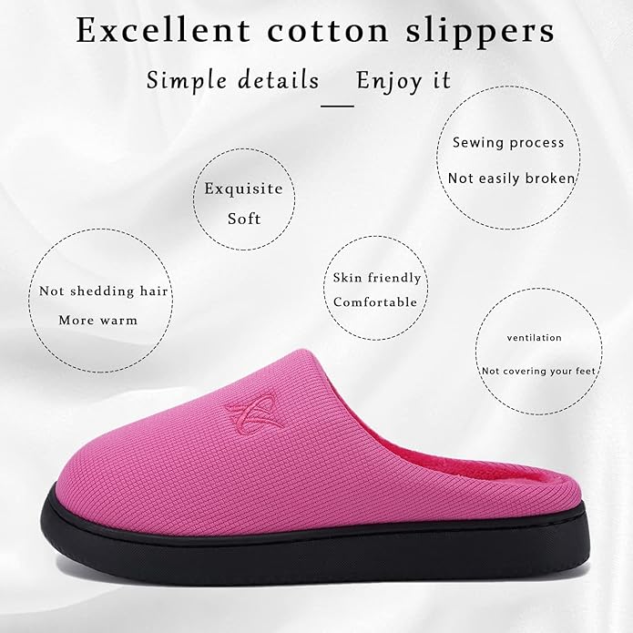 Memory Foam Slippers for Women's and Men's Casual House Shoes - Image 4