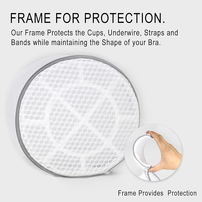 Muchfun 3Pcs Bra Wash Bags, Honeycomb Mesh Laundry Bags - Image 3