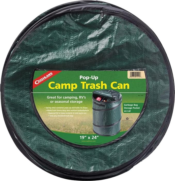 Coghlan's Pop-Up Lightweight Trash Can – Collapsible Waste Bin by Coghlans