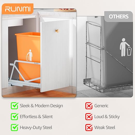 Pull Out Trash Can Under Cabinet Kit - Image 8