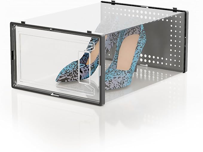 12 Pack Large Shoe Organizer Storage Boxes - Image 8