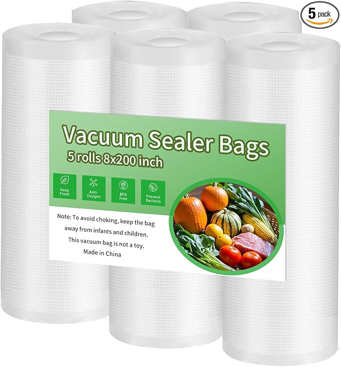 Premium Vacuum Sealer Bags, 8x 200 inches, BPA Free & Heavy Duty Vacuum Freezer by Unknown