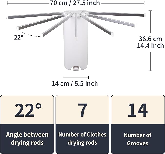 Wall Mounted Clothes Drying Rack Tripod, Foldable Drying Rack, Wall Mounted - Image 2