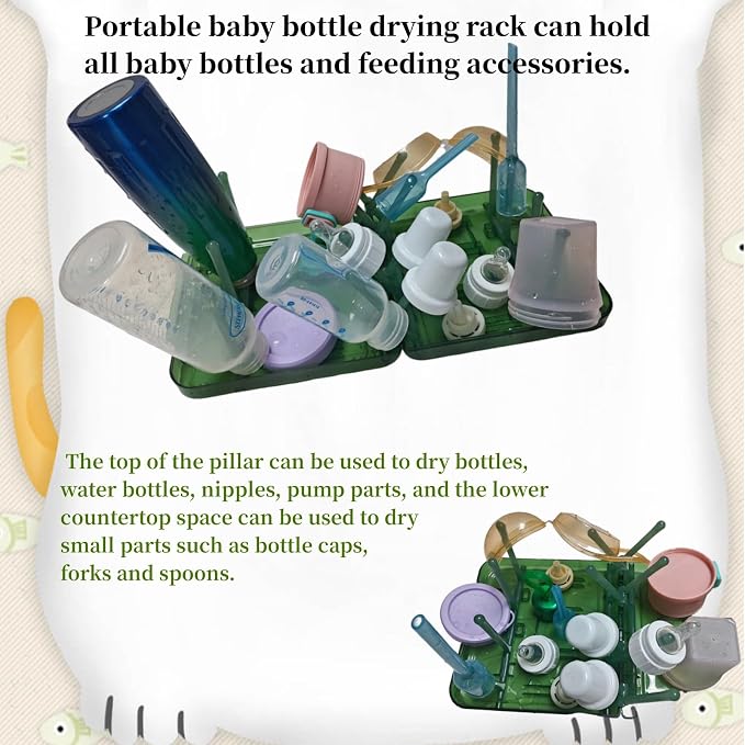 Travel Bottle Drying Rack Space Saving, Foldable Bottle Drying Rack - Image 4