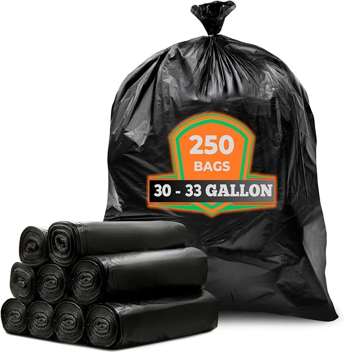 Tasker 30-33 Gallon Trash Bags Heavy Duty Large Black Garbage Bags 30 Gallon - Image 9