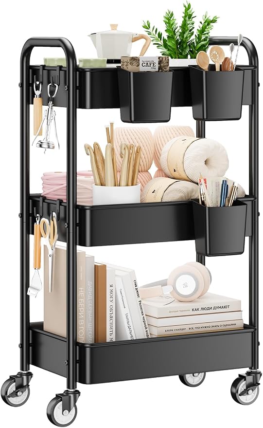 YASONIC 3 Tier Rolling Cart by YASONIC