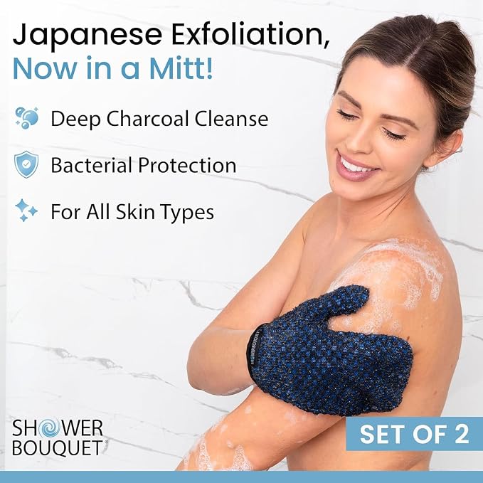 Japanese Exfoliating Mitt 2-Pack - Image 2
