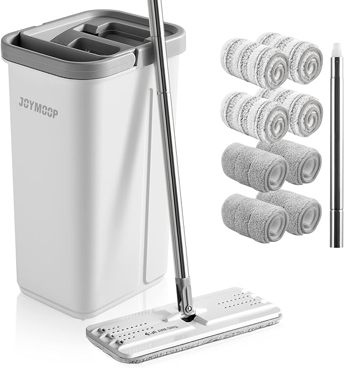JOYMOOP Mop and Bucket with Wringer Set, Hands Free Flat Floor Mop and Bucket - Image 7