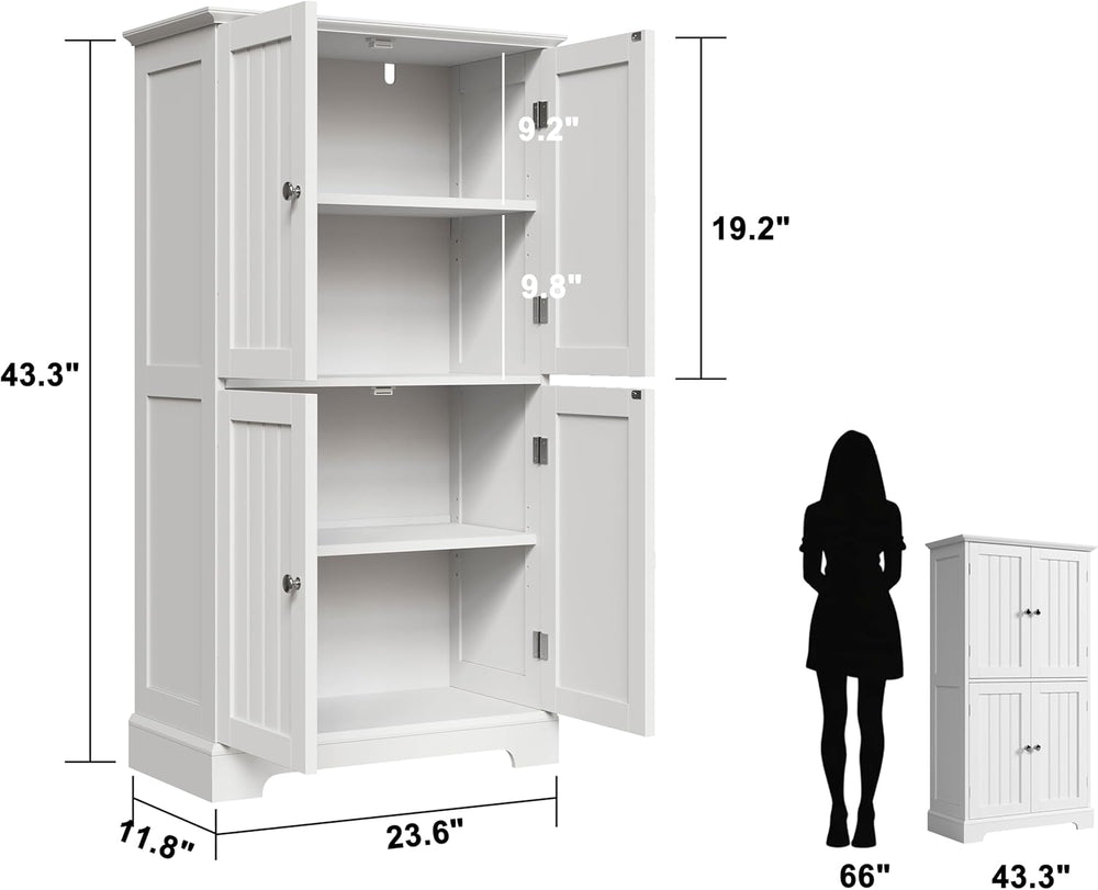 ChooChoo Bathroom Floor Cabinet with Adjustable Shelves