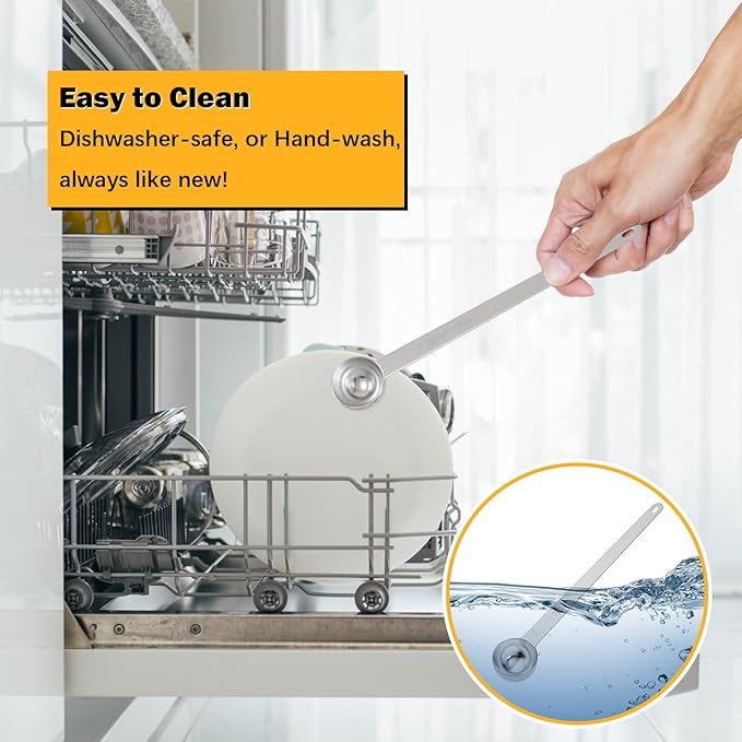 2PCS 1Tbsp Extra Long Handle Measuring Spoon, Single Stainless Steel Individual - Image 5