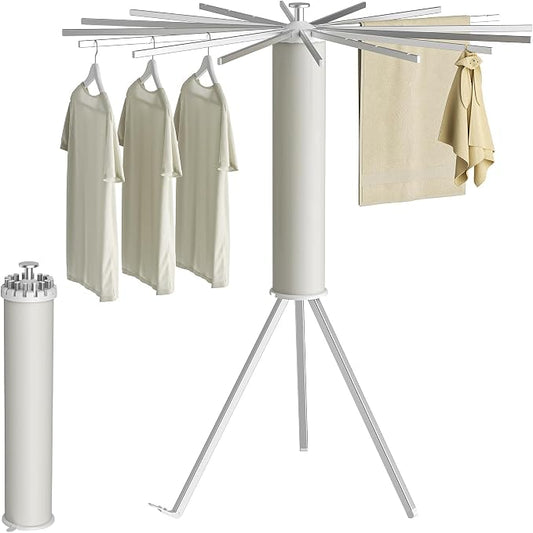 Tripod Clothes Drying Rack, Garment Rack Portable and Foldable Space Saving by SUNOUTLY