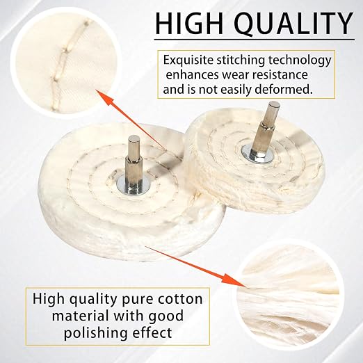 6PCS Buffing Wheels for Drill and 3 PCS Polishing Compounds, Wheel Polishing Kit - Image 3
