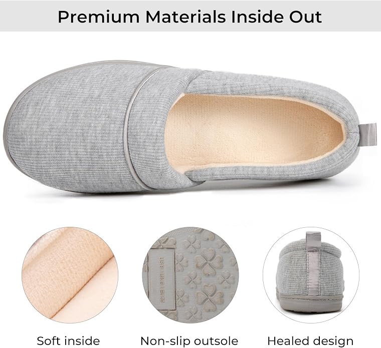 HomeTop Women's Comfy Loafer Slippers Lightweight Memory Foam Non-slip Indoor - Image 4