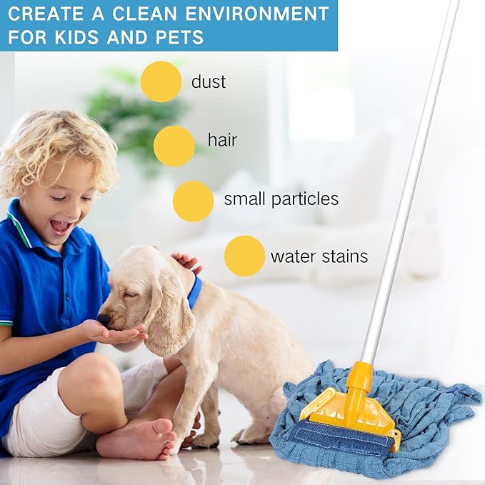 Lallisa 4 Pcs Commercial Mop Head Replacement Tube Microfiber Industrial Looped - Image 6