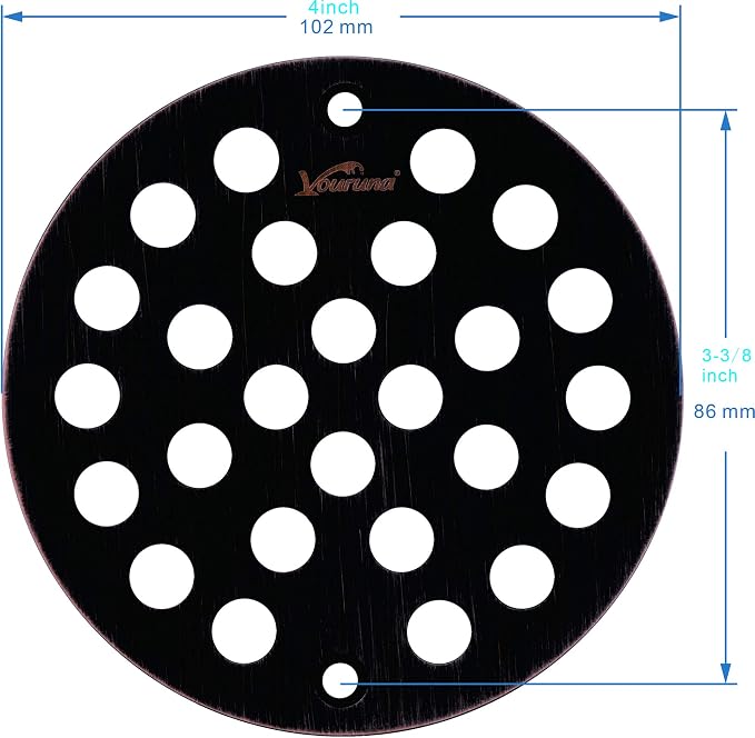 4-Inch Screw-in Shower Strainer Drain Cover Replacement Floor Strainer - Image 2