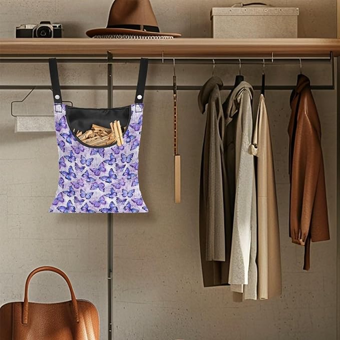 Butterfly Purple Clothespin Bag - Image 5
