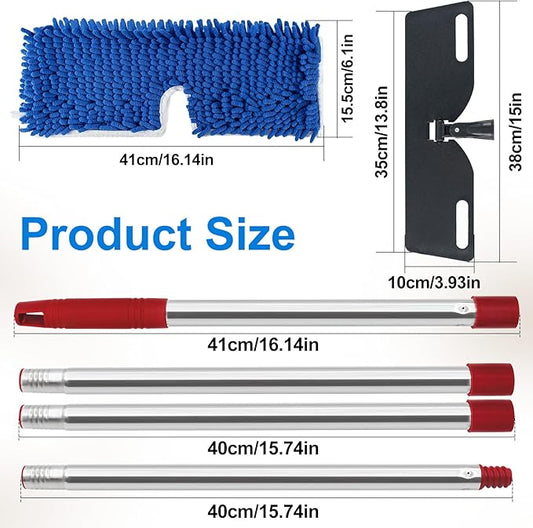 Microfiber Dust Mop for Hardwood Floors, Flat Mops for Floor Cleaning, - Image 2