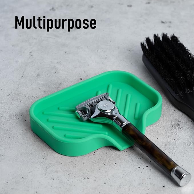Zulay Kitchen Small Silicone Sponge Holder – Space-Saving Sink Organizer Tray - Image 5