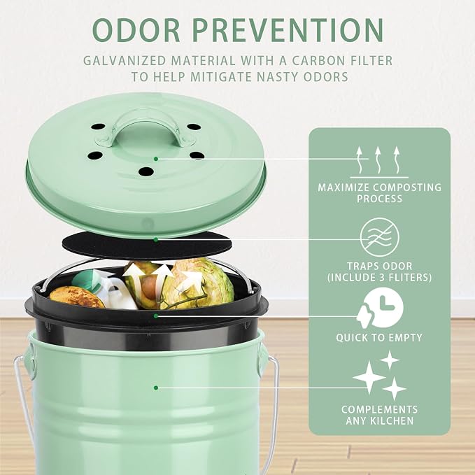 Vipush Kitchen Countertop Compost Bin - Image 2