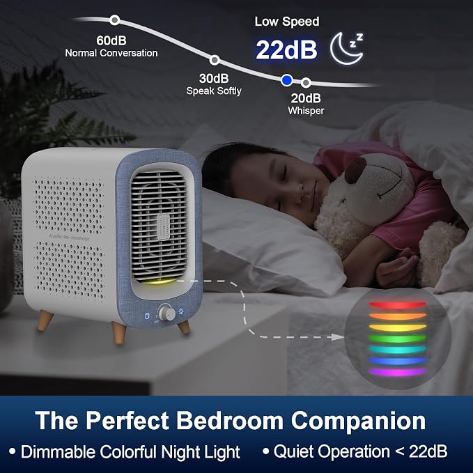 Jafanda Air Purifier for Home Bedroom 780sq ft, HEPA & Activated Carbon - Image 4