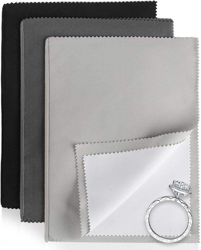 Phinus 3PCS Jewelry Cleaning Cloth, 100% Cotton Jewelry Cloth Polishing by Phinus