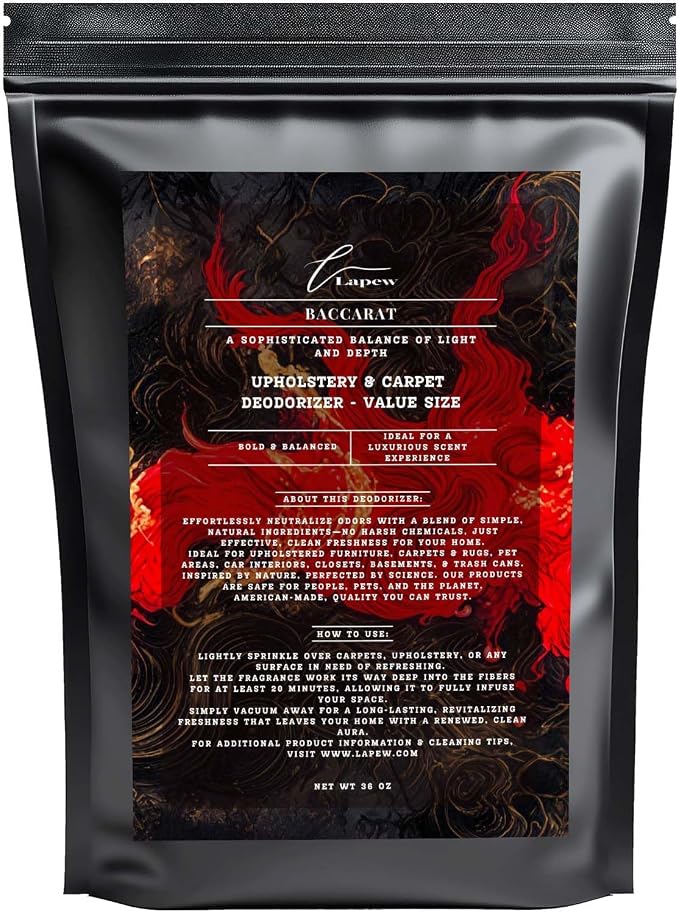 Baccarat Carpet Freshener Powder Refill 36 oz | Powerful Odor Eliminator by Lapew