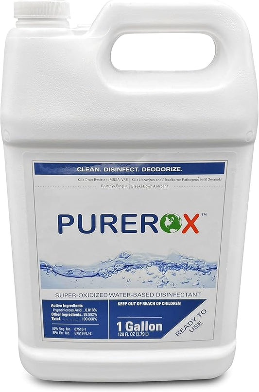 disinfectant Eliminate 99.9999% viruses, MRSA and fungi. PUREROX Hypochlorous by PUREROX-SAFEPOWERFUL