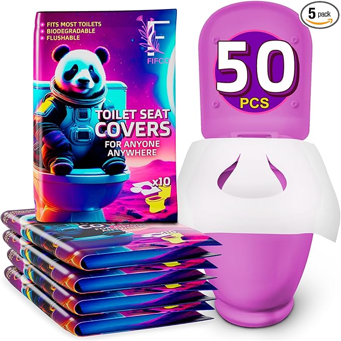 50 Pcs Disposable Toilet Seat Cover by Unknown