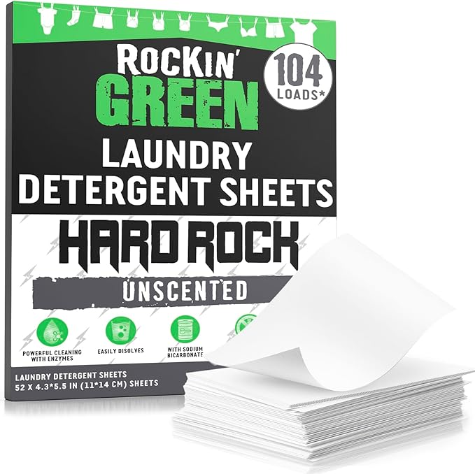 Rockin' Green Hard Rock Travel Laundry Detergent Sheets by RockinGreen