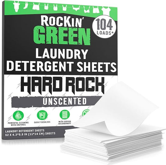 Rockin' Green Hard Rock Travel Laundry Detergent Sheets by RockinGreen