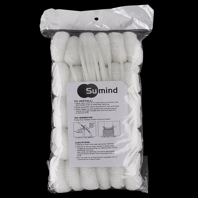 Sumind 30 Pack Nylon Lint Trap Washing Machine Lint Fabric Mesh Snare Washer - Image 2