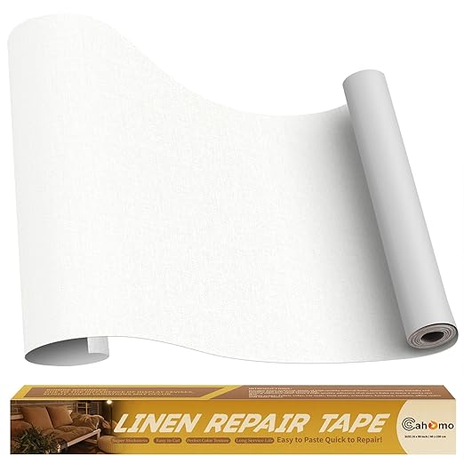 Linen Repair Tape 16x90 inch, Self Adhesive Fabric Patches, Linen Patch Tape Kit by Cahomo