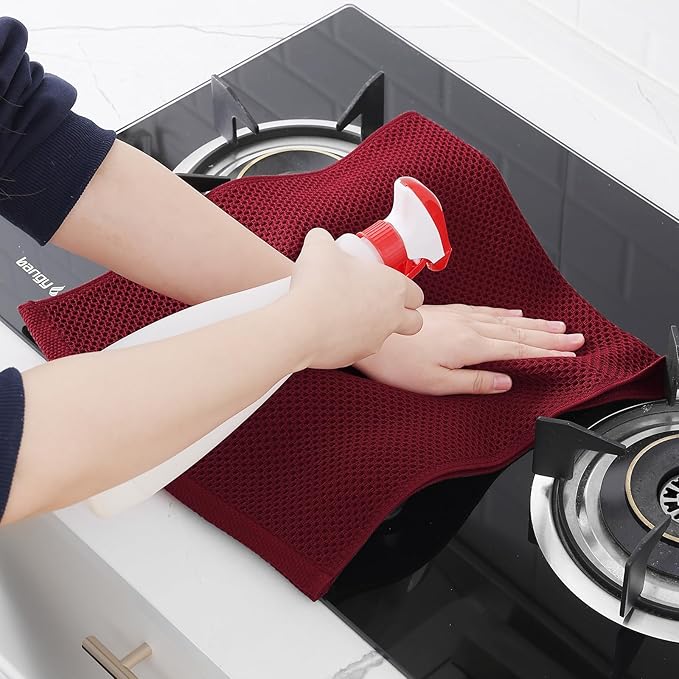 Homaxy 100% Cotton Waffle Weave Kitchen Dish Towels, Ultra Soft Absorbent Quick - Image 5