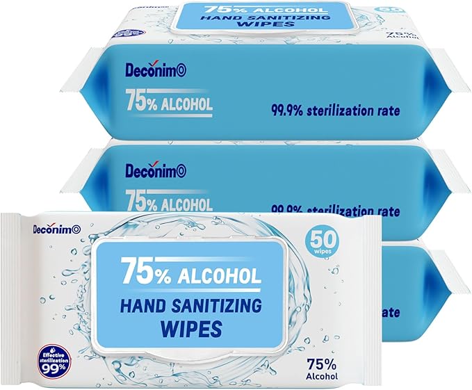 Advanced Large 75% Alcohol Hand Sanitizing Wipes, 4 Packs of 50 - Image 2