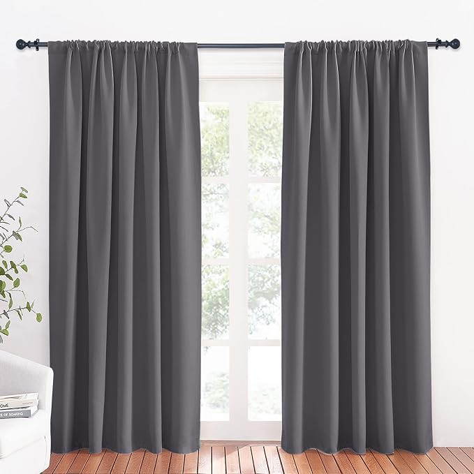 RYB HOME Large Curtains for Living Room 84 inches Length, W 70 x L 84, 2 Panels by RYBHOME