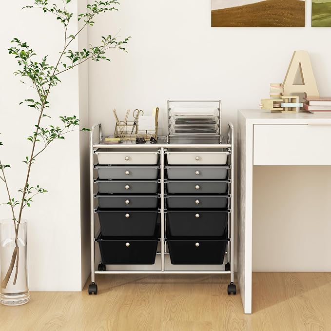 GOFLAME 12-Drawer Rolling Storage Cart, Mobile Utility Cart - Image 9