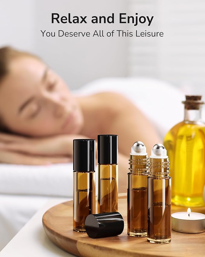 ULG 48-Pack Essential Oil Roller Bottles 10ml, Empty Bottles - Image 8