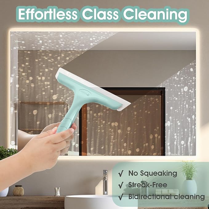 Shower Squeegee for Glass Doors, Bathroom Squeegee for Shower, Mini Window - Image 3