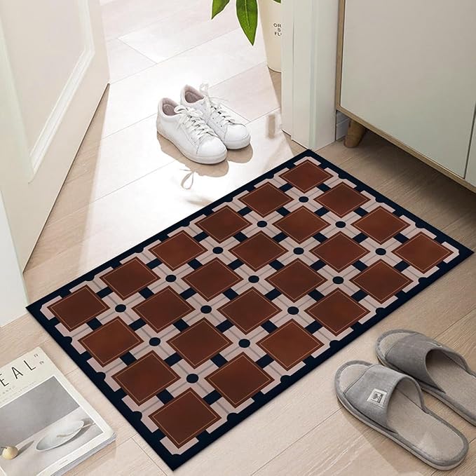 Ultra Thin Door Mat Indoor Entrance, 1/10 in Thin Door Mats by LYGLIGH