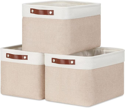 DULLEMELO Fabric Storage Bins, Storage Baskets by DULLEMELO