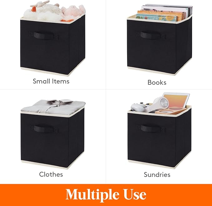 Lifewit Collapsible Fabric Storage Cubes Bins Set 11 Inch, Foldable Cubby - Image 6