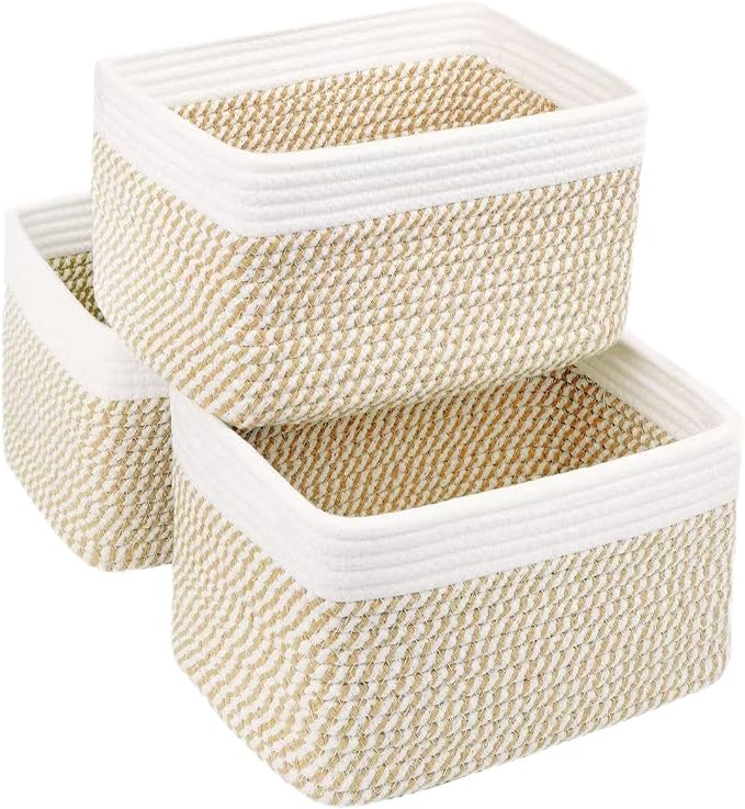 Small Cotton Rope Basket – Storage Bin by RRUNKA